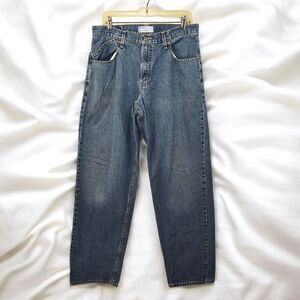 Vintage 90s Levis Silvertab Baggy Jeans Men Size 33x34 Blue Wide Leg Medium Wash